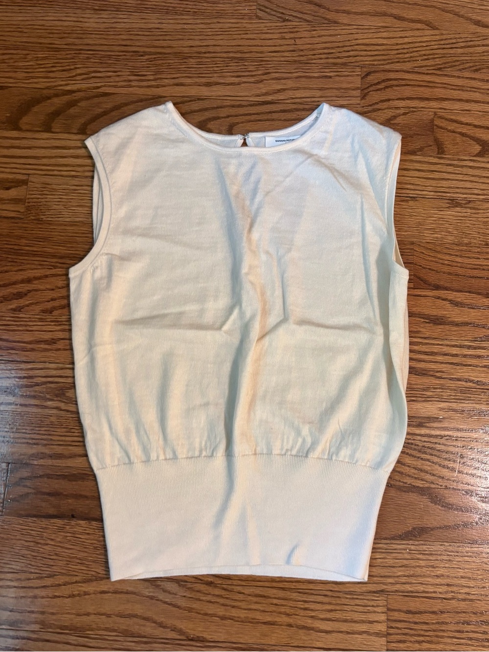 Banana Republic Merino Wool Sleeveless Sweater Shell Ivory Size Small